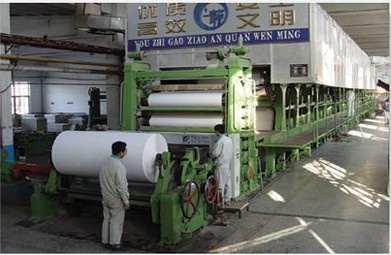 長網造紙機，新聞紙造紙機，1880文化紙造紙機
