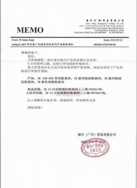 漲價函